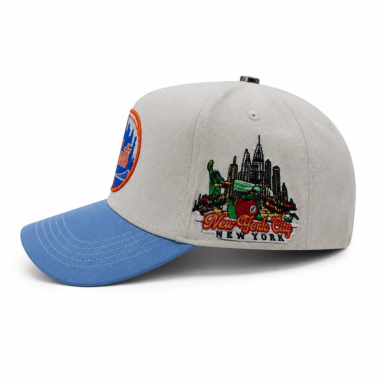 New York Mets Skyline Snapback Hat – Gray & Blue