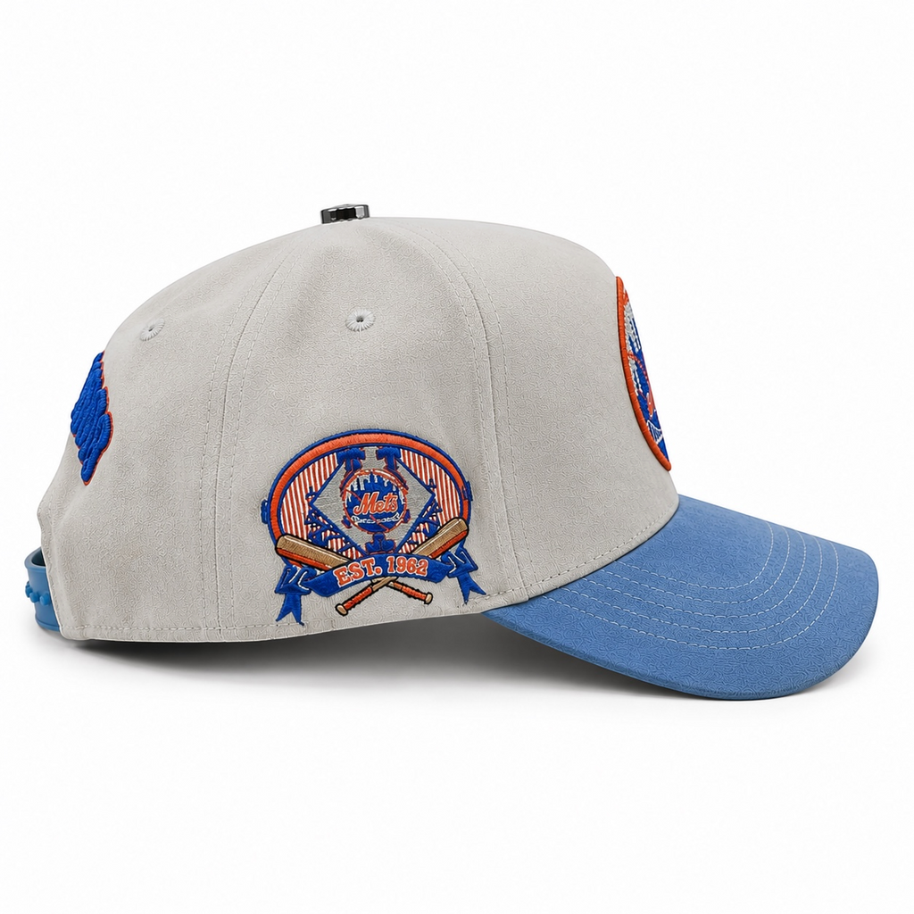 New York Mets Skyline Snapback Hat – Gray & Blue
